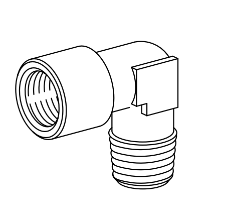 Elbow Adaptor 202M-1/4K-1/4 AVS Romer / Roemer 252057