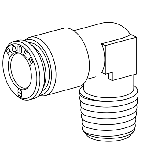 Elbow Adaptor 950M- 8-D1/8K AVS Romer / Roemer 341016