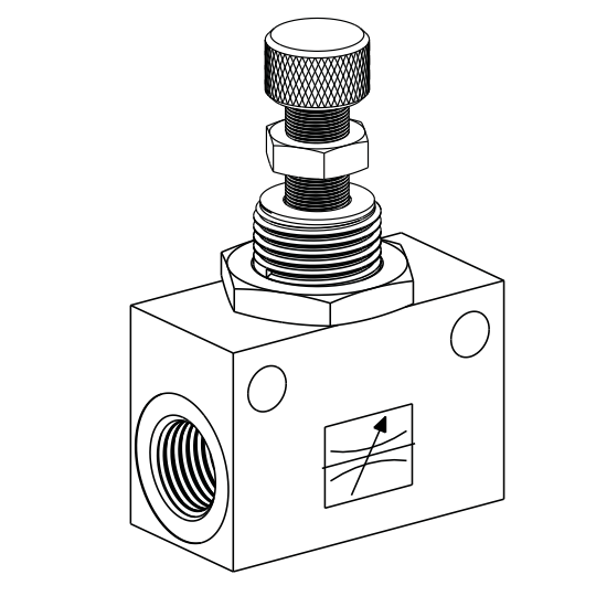 Throttle valve RFO-133-A30-1/8 AVS Romer / Roemer 635681