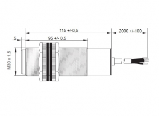 Ultrasonic Sensor KURT1000-M30MB115-DPS Pulsotronic 8401665000