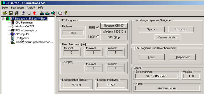  S7-Simulation-PLC IBH Softec 10110