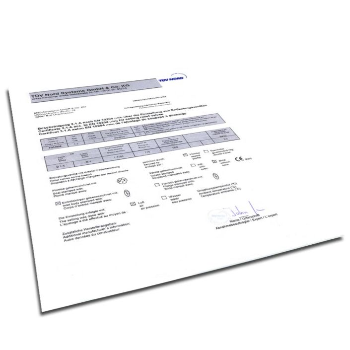 TÜV-Test  END-Armaturen NG-TÜV