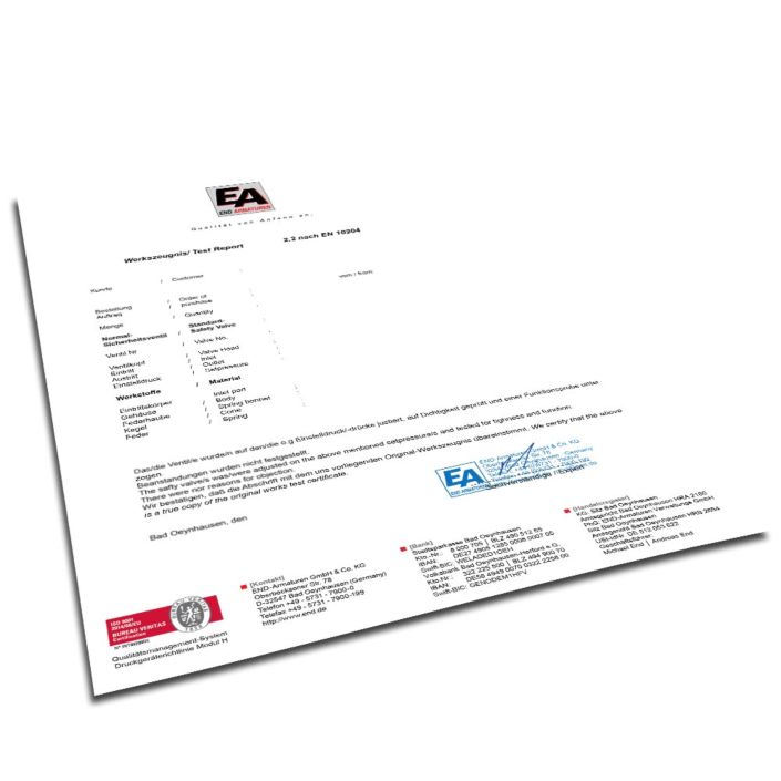 Test Report  END-Armaturen NG-2.2